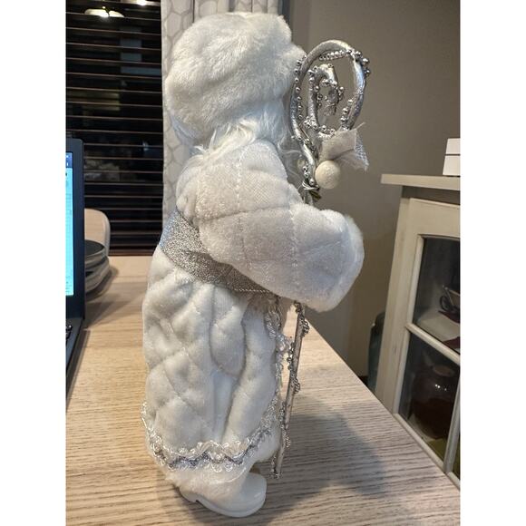 Ded Moroz Father Frost 9” White Silver Resin Figure Russian Christmas Staff - Picture 6 of 8